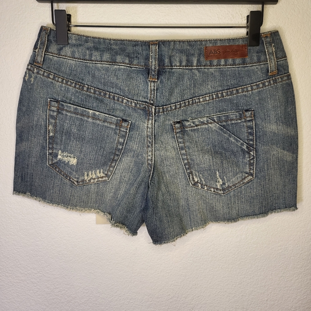 NWT ABS by Allen Schwartz Painted Denim Shorts size 26 - Picture 2 of 7